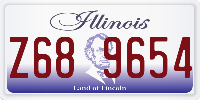 IL license plate Z689654