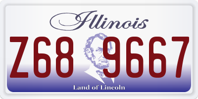 IL license plate Z689667