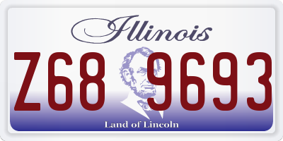 IL license plate Z689693