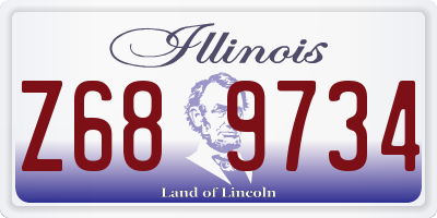 IL license plate Z689734