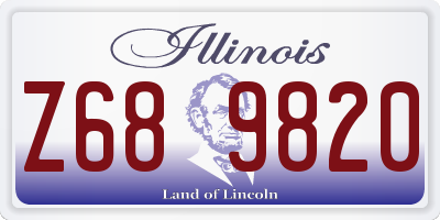 IL license plate Z689820
