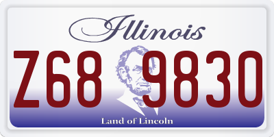 IL license plate Z689830