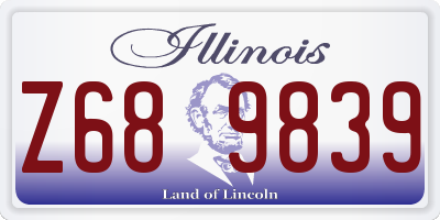 IL license plate Z689839