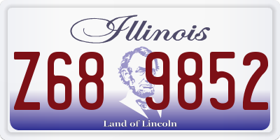 IL license plate Z689852