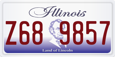 IL license plate Z689857