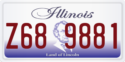 IL license plate Z689881