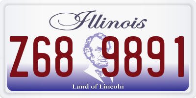IL license plate Z689891