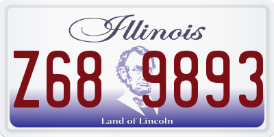 IL license plate Z689893