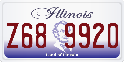 IL license plate Z689920