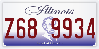 IL license plate Z689934