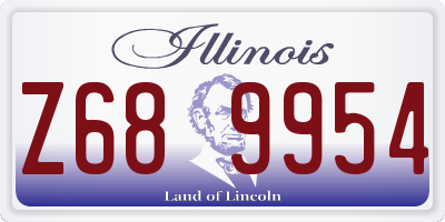 IL license plate Z689954
