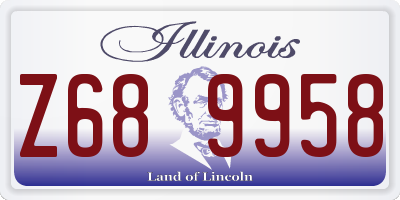 IL license plate Z689958