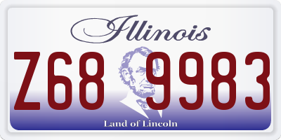 IL license plate Z689983