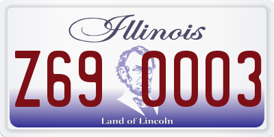 IL license plate Z690003