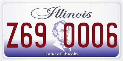 IL license plate Z690006