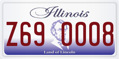 IL license plate Z690008