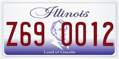 IL license plate Z690012