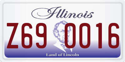 IL license plate Z690016