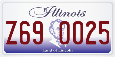 IL license plate Z690025