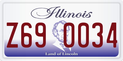 IL license plate Z690034