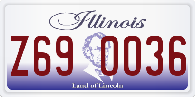 IL license plate Z690036