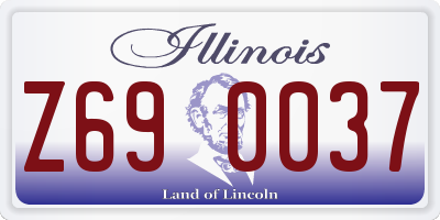 IL license plate Z690037