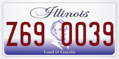 IL license plate Z690039
