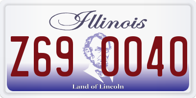 IL license plate Z690040
