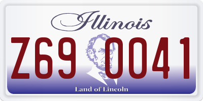IL license plate Z690041