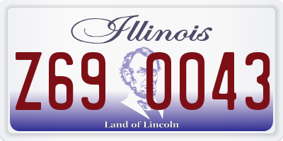 IL license plate Z690043