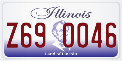 IL license plate Z690046