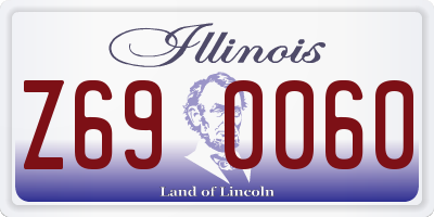 IL license plate Z690060
