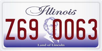 IL license plate Z690063