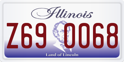 IL license plate Z690068
