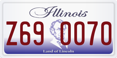 IL license plate Z690070
