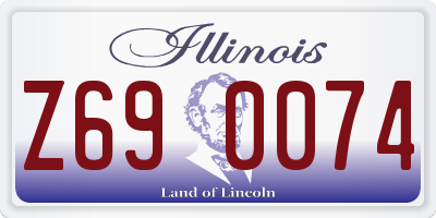 IL license plate Z690074