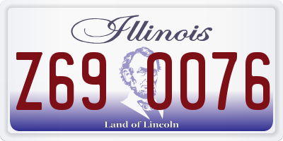 IL license plate Z690076