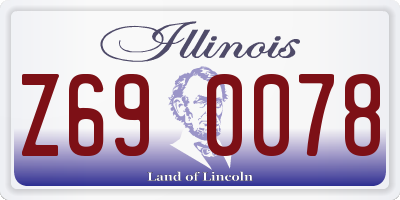 IL license plate Z690078