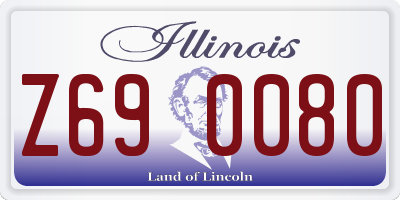 IL license plate Z690080