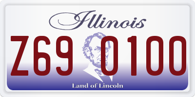 IL license plate Z690100