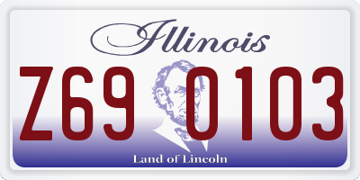 IL license plate Z690103