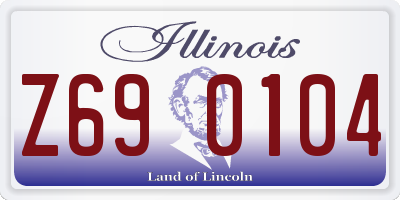 IL license plate Z690104