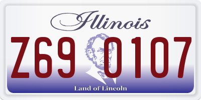 IL license plate Z690107