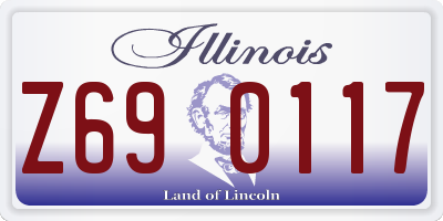 IL license plate Z690117
