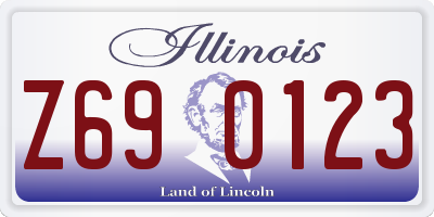 IL license plate Z690123