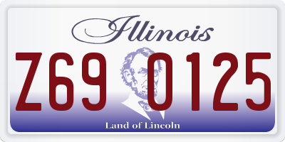 IL license plate Z690125