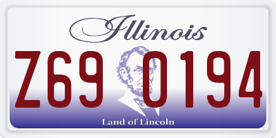 IL license plate Z690194