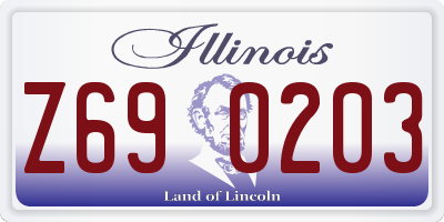 IL license plate Z690203