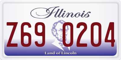 IL license plate Z690204