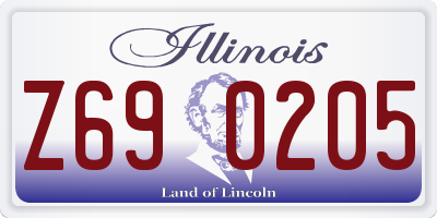 IL license plate Z690205
